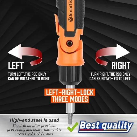 12-in-1 Multi Bit Screwdriver, Ratchet Screwdriver, 60-Degree Adjust Precision S - Picture 5 of 8